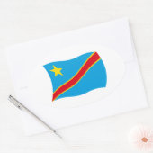 Sticker Drapeau République Démocratique du Congo (Enveloppe)