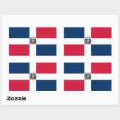 Sticker Drapeau République Dominicaine (Feuille)