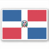 Sticker Drapeau République Dominicaine (Devant)