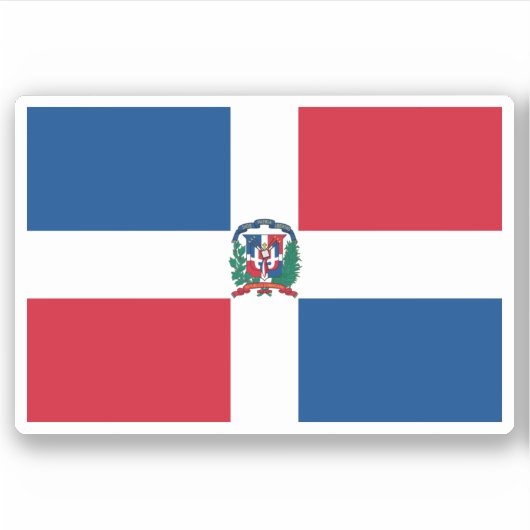 Sticker Drapeau République Dominicaine (Devant)