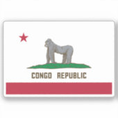 Sticker Drapeau République du Congo (Recto)