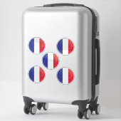 Sticker Drapeau rond de la France (Sur valise)