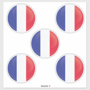 Sticker Drapeau rond de la France