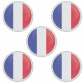 Sticker Drapeau rond de la France (Devant)