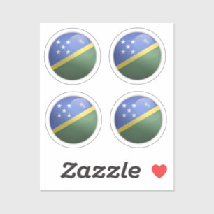 Sticker Drapeau rond des Îles Salomon
