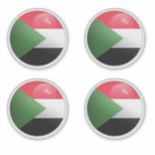 Sticker Drapeau rond Soudan (Devant)