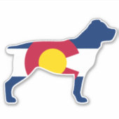 Sticker Drapeau Rottweiler du Colorado (Devant)