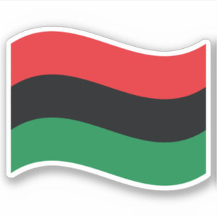 Sticker Drapeau rouge, noir et vert