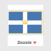 Sticker Drapeau royal hellénique, Grèce (1936-1970) (Feuille)