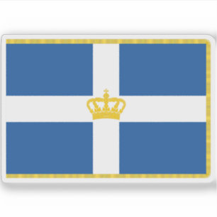 Sticker Drapeau royal hellénique, Grèce (1936-1970)