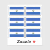 Sticker drapeau salvadorien (Feuille)