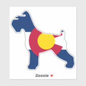 Sticker Drapeau Schnauzer Colorado (Feuille)