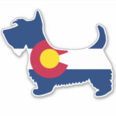Sticker Drapeau Scottie Colorado (Devant)