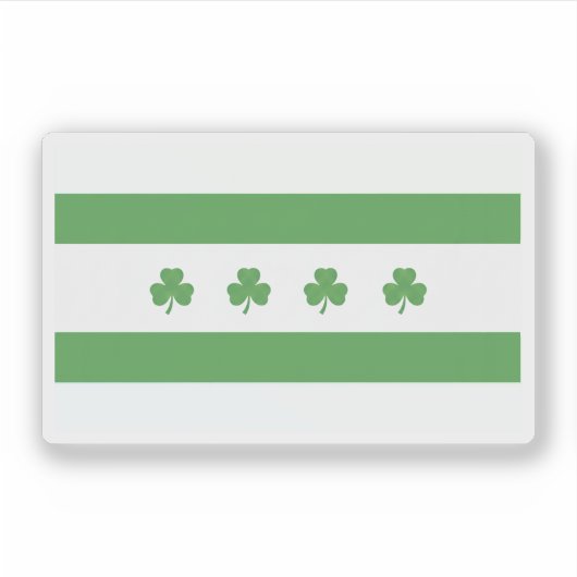 Sticker Drapeau Shamrock de Chicago (Devant)