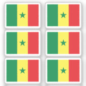 Sticker Drapeau Sierra Leone Collection pack de 6 (Recto)