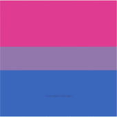 Sticker Drapeau SlipperyJoe's Bisexual Pride lavande-rose (Devant)