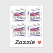 Sticker Drapeau Slovaquie Pride X (Feuille)