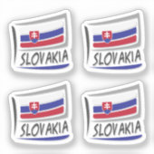Sticker Drapeau Slovaquie Pride X (Recto)