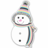 Sticker Drapeau Snowman de la Fierté Polygenre (Devant)