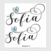 Sticker Drapeau Sofia, Coeur Sofia, Bulgarie (Feuille)