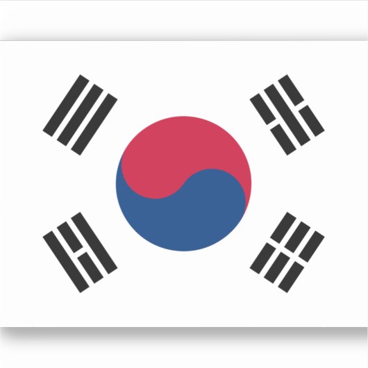 Sticker Drapeau Sud-Coréen (Devant)