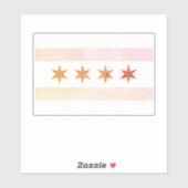 Sticker Drapeau Sunrise de Chicago (Feuille)