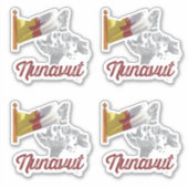 Sticker Drapeau territorial et de masse continentale du Nu (Devant)