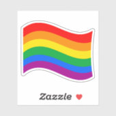 Sticker Drapeau traditionnel LGBTQ+ Pride (Feuille)