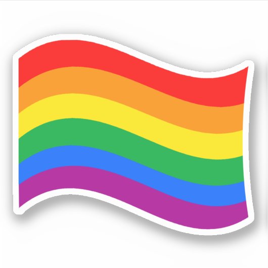 Sticker Drapeau traditionnel LGBTQ+ Pride (Devant)