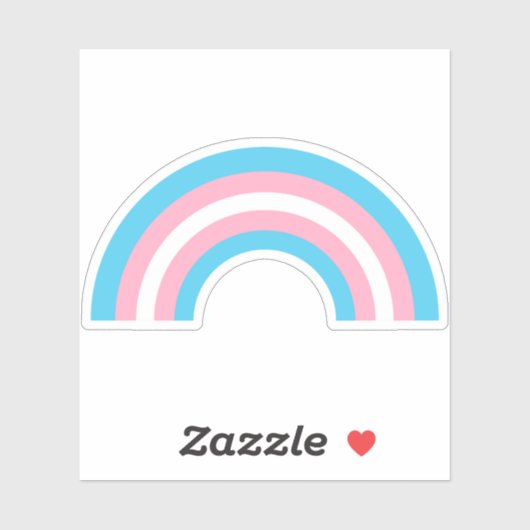 Sticker Drapeau Transgenre Rainbow Pride (Feuille)