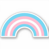 Sticker Drapeau Transgenre Rainbow Pride (Devant)