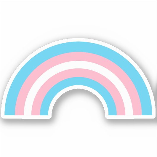 Sticker Drapeau Transgenre Rainbow Pride (Devant)