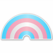 Sticker Drapeau Transgenre Rainbow Pride (Devant)