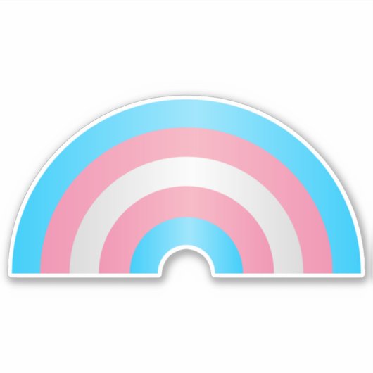 Sticker Drapeau Transgenre Rainbow Pride (Devant)