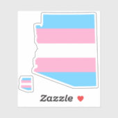 Sticker drapeau transgenre rayé de la fierté de l'arizona (Feuille)