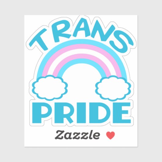Sticker Drapeau transgenre Trans Pride Arc-en-ciel (Feuille)
