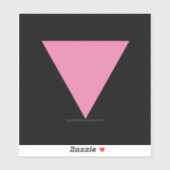 Sticker Drapeau triangle rose de SlipperyJoe's symbole ros (Feuille)