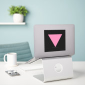 Sticker Drapeau triangle rose de SlipperyJoe's symbole ros (Ordinateur portable sur le bureau)