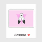 Sticker Drapeau Triangle Rose Two-Spirit (Feuille)