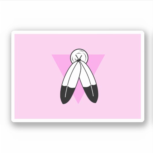 Sticker Drapeau Triangle Rose Two-Spirit (Devant)