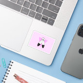 Sticker Drapeau Triangle Rose Two-Spirit (Ordinateur portable avec iPhone)