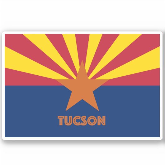Sticker Drapeau Tucson AZ (Devant)