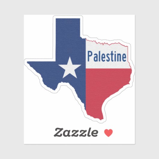 Sticker Drapeau TX Palestine (Feuille)