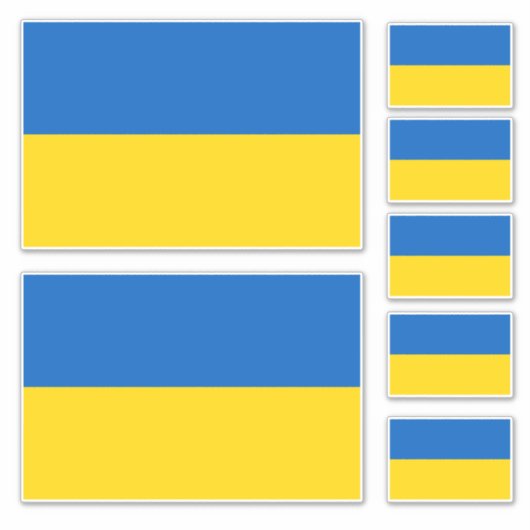 Sticker Drapeau Ukraine (Devant)