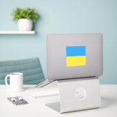 Sticker Drapeau ukrainien (Ordinateur portable sur le bureau)