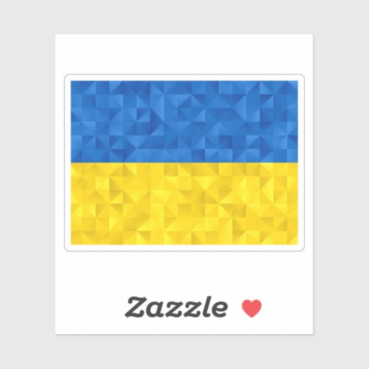 Sticker Drapeau Ukrainien Avec Texture (Feuille)