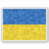 Sticker Drapeau Ukrainien Avec Texture (Devant)