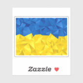 Sticker Drapeau Ukrainien Avec Texture (Feuille)