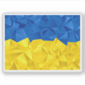 Sticker Drapeau Ukrainien Avec Texture (Devant)