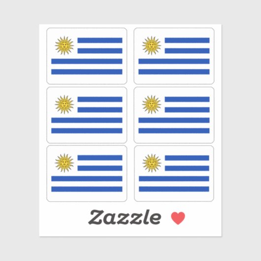 Sticker Drapeau uruguayen (Feuille)
